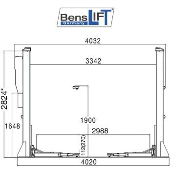 Benslift 2-Säulen Hebebühne 5t BL 2.50
